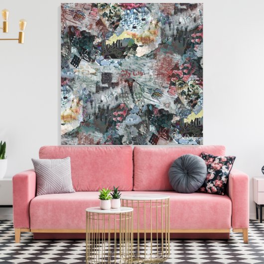 Canvastavla City Life  Canvas Afdruk (Insitu (Woonkamer))