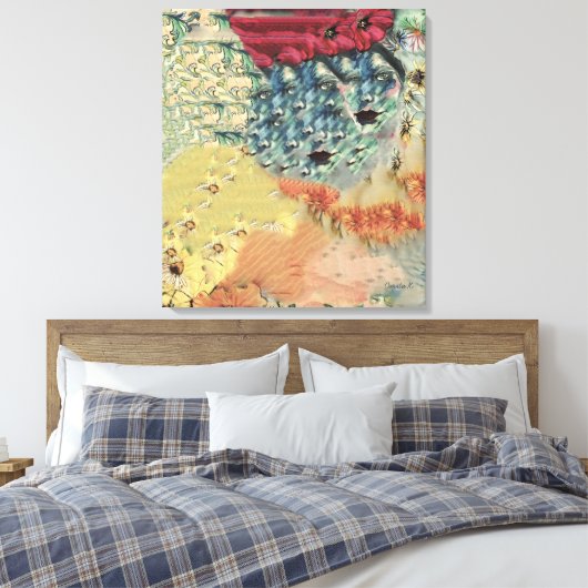 Canvastavla Sarah Rubellite  Canvas Afdruk (Insitu (Slaapkamer))