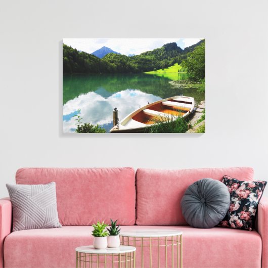 Canvastryck — Roddbåt Canvas Afdruk (Insitu (Woonkamer))