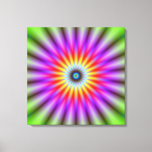 Canvaswiel van kleur canvas afdruk (Voorkant)