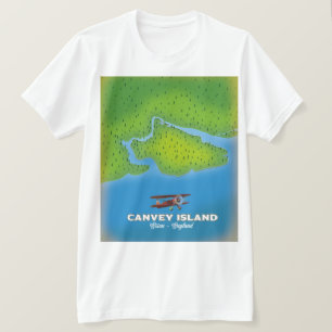 Canvey island, Essex Engeland kaart T-shirt