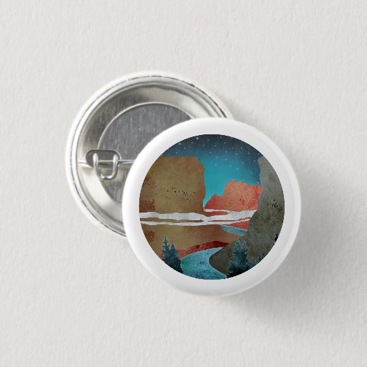 Canyon Birds Ronde Button 3,2 Cm (Voorkant /achterkant)