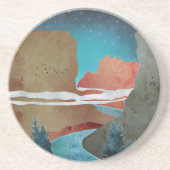 Canyon Birds Zandsteen Onderzetter (Voorkant)