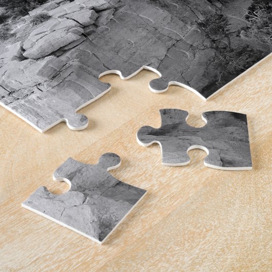 Canyon Black en White Photo Puzzle Legpuzzel (Zijkant)