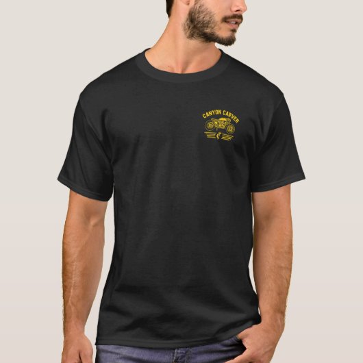 Canyon Carver Motorfiets Retro 28 T-shirt (Voorkant)