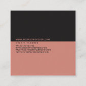 Canyon Clay Elegant Minimal Moderne Professional Vierkante Visitekaartje (Achterkant)