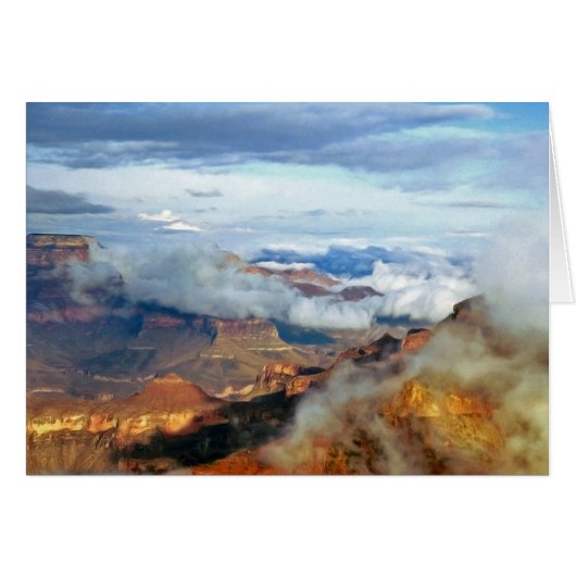 Canyon Clouds Grand Canyon Blank Wenskaart (Voorkant Horizontaal)