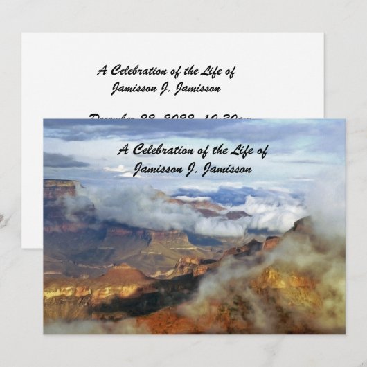 Canyon Clouds Kaart (Voorkant / Achterkant)