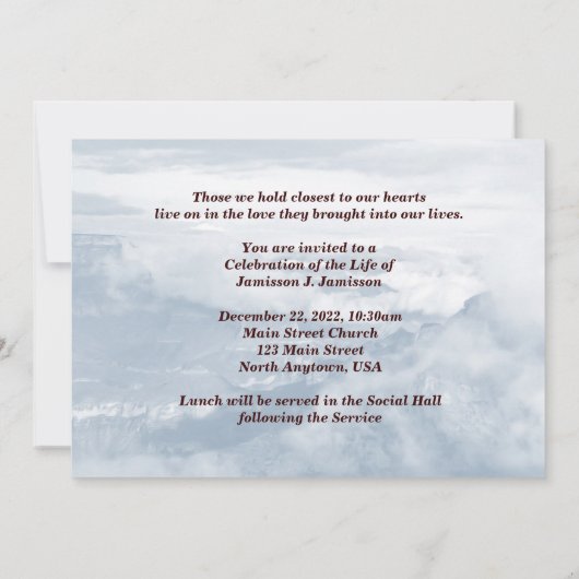 Canyon Clouds Kaart (Achterkant)