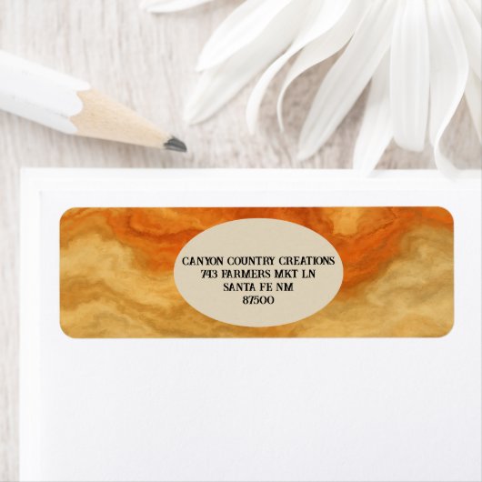 Canyon Colors Natural Earth Tones Custom Etiket (Insitu)