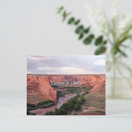Canyon de Chelly, Arizona, bij zonsondergang Briefkaart (Staand voorkant)