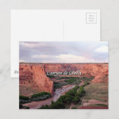Canyon de Chelly, Arizona, bij zonsondergang Briefkaart (Voorkant / Achterkant)