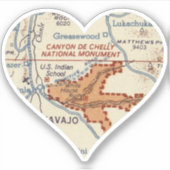 Canyon DE Chelly  kaart Sticker (Voorkant)