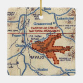 Canyon de Chelly Map Keramisch Ornament (Achterkant)