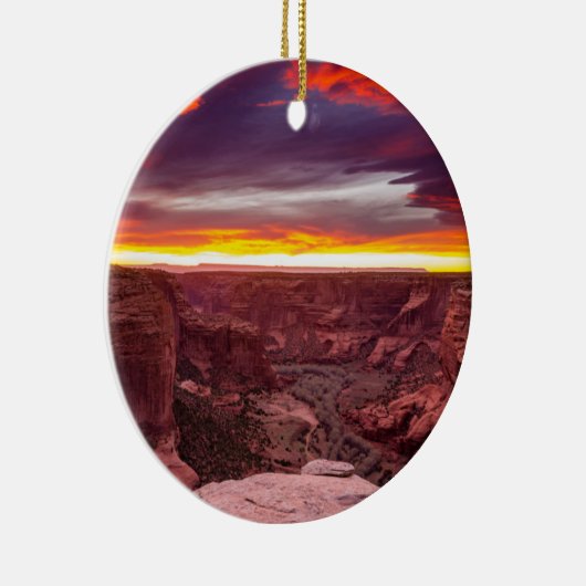 Canyon de Chelly, sunset, Arizona Keramisch Ornament (Rechts)
