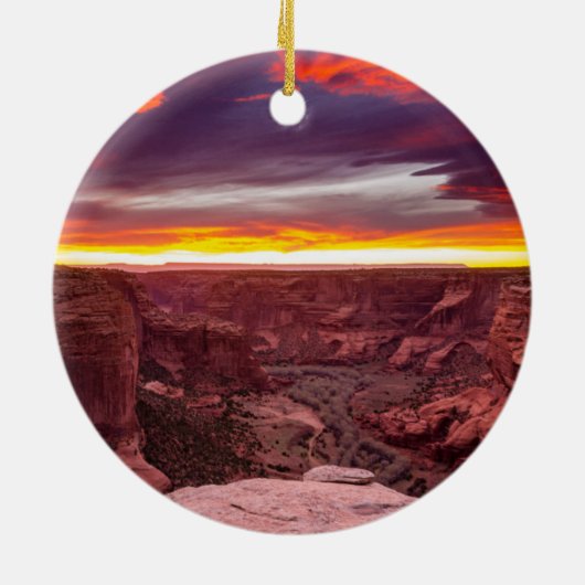 Canyon de Chelly, sunset, Arizona Keramisch Ornament (Achterkant)