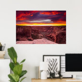 Canyon de Chelly, sunset, Arizona Poster (Thuiskantoor)