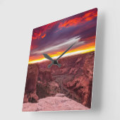Canyon de Chelly, sunset, Arizona Vierkante Klok (Hoek)