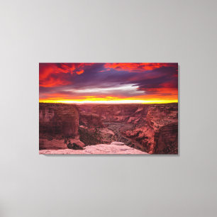 Canyon de Chelly, zonsondergang, Arizona Canvas Afdruk