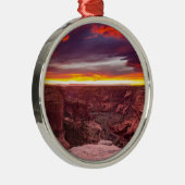Canyon de Chelly, zonsondergang, Arizona Metalen Ornament (Rechts)