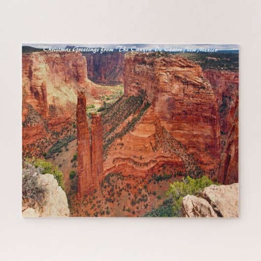 Canyon de Claire New Mexico.Kerstgroeten Legpuzzel (Horizontaal)
