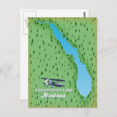 Canyon Ferry Lake Montana kaart (Voorkant / Achterkant)