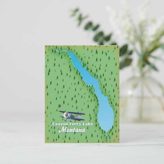Canyon Ferry Lake Montana meerkaart Briefkaart (Staand voorkant)