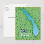 Canyon Ferry Lake Montana meerkaart Briefkaart (Voorkant / Achterkant)
