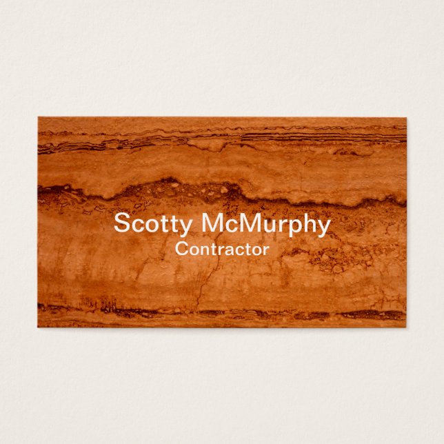 Canyon Granite, ambersteen marmer Visitekaartje (Voorkant)