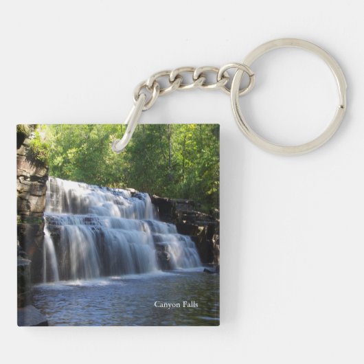 Canyon Herfsten vierkant sleutelketen Sleutelhanger (Achterkant)