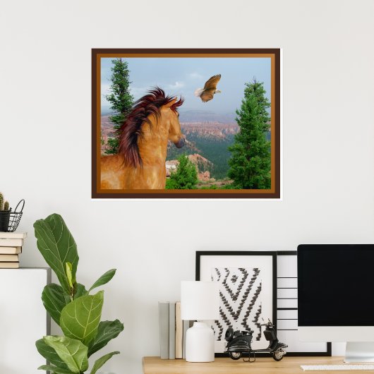 Canyon Horse - Eagle Poster (Thuiskantoor)