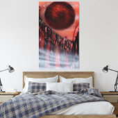 Canyon in Crimson Canvas Afdruk (Insitu (Slaapkamer))