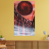 Canyon in Crimson Canvas Afdruk (Insitu (Woonkamer))