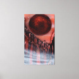 Canyon in Crimson Canvas Afdruk