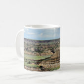 Canyon in de badlands van North Dakota Koffiemok (Voorkant links)