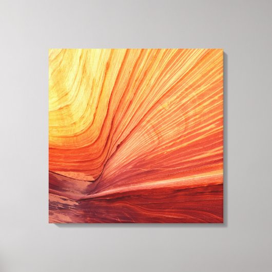 Canyon Kissed door de zon Zuidwest Abstract Plein Canvas Afdruk (Voorkant)