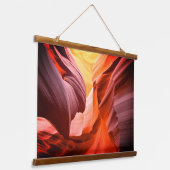 Canyon, kleurrijke woestijnsleuf, Vs 2 Hangend Wandkleed (Gebogen)