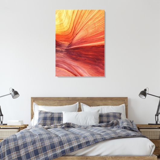 Canyon Kust door Sun Southwest Abstract Canvas Afdruk (Insitu (Slaapkamer))