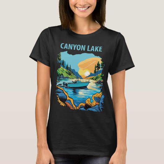 Canyon Lake Arizona Blauwe Reis T-shirt (Voorkant)