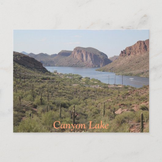 Canyon Lake, Briefkaart Arizona (Voorkant)