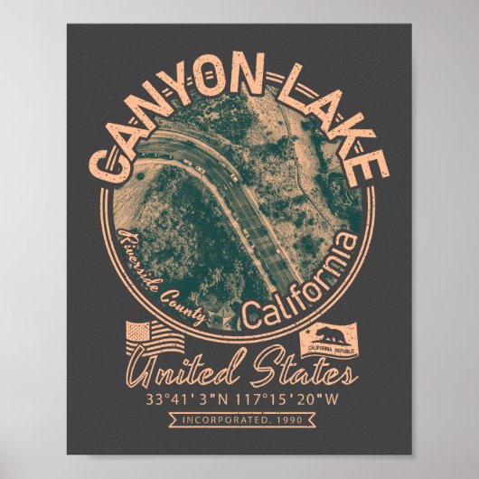 CANYON LAKE CALIFORNIA - CITY OF CANYON LAKE CA POSTER (Voorkant)