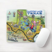 Canyon Lake TEXAS Map Muismat (Met muis)