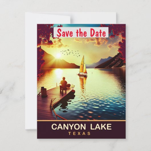 Canyon Lake, Texas, Reisbriefkaart, Save The Date (Voorkant)