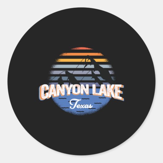 Canyon Lake - Texas - Sunset Ronde Sticker (Voorkant)