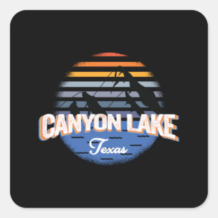 Canyon Lake - Texas - Sunset Vierkante Sticker