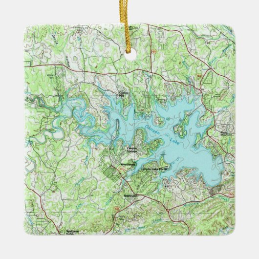 Canyon Lake TX Topo Map Keramisch Ornament (Voorkant)