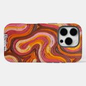 Canyon Layers: Abstracte Impasto Case-Mate iPhone Case (Achterkant (horizontaal))