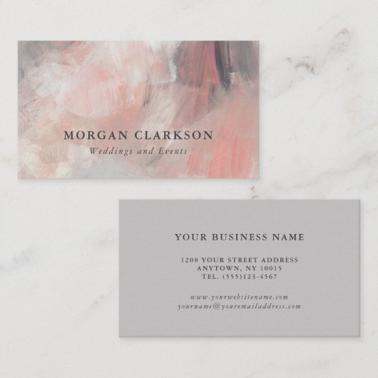 Canyon Modern Abstracte penseelstreken Visitekaartje (Voorkant / Achterkant)