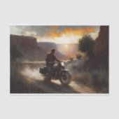Canyon Motorfiets Reis Decoupage Tissuepapier (Voorkant)
