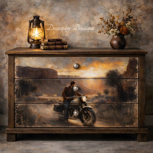Canyon Motorfiets Reis Decoupage Tissuepapier
